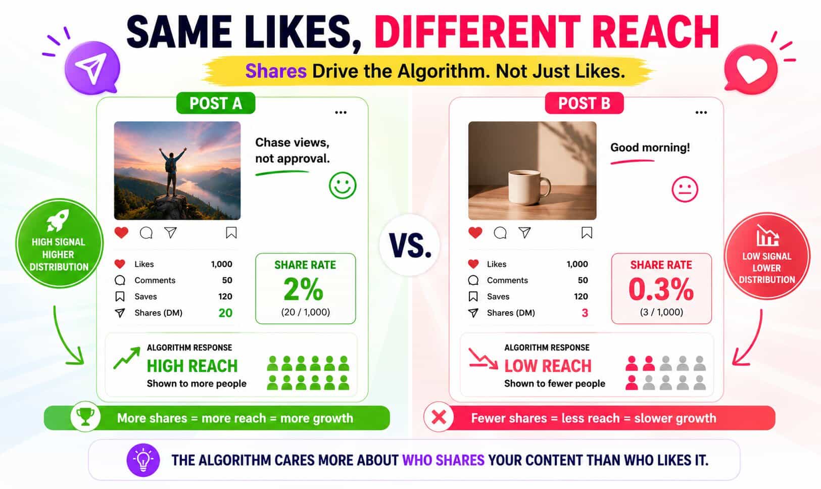 instagram shares drive the algorithm