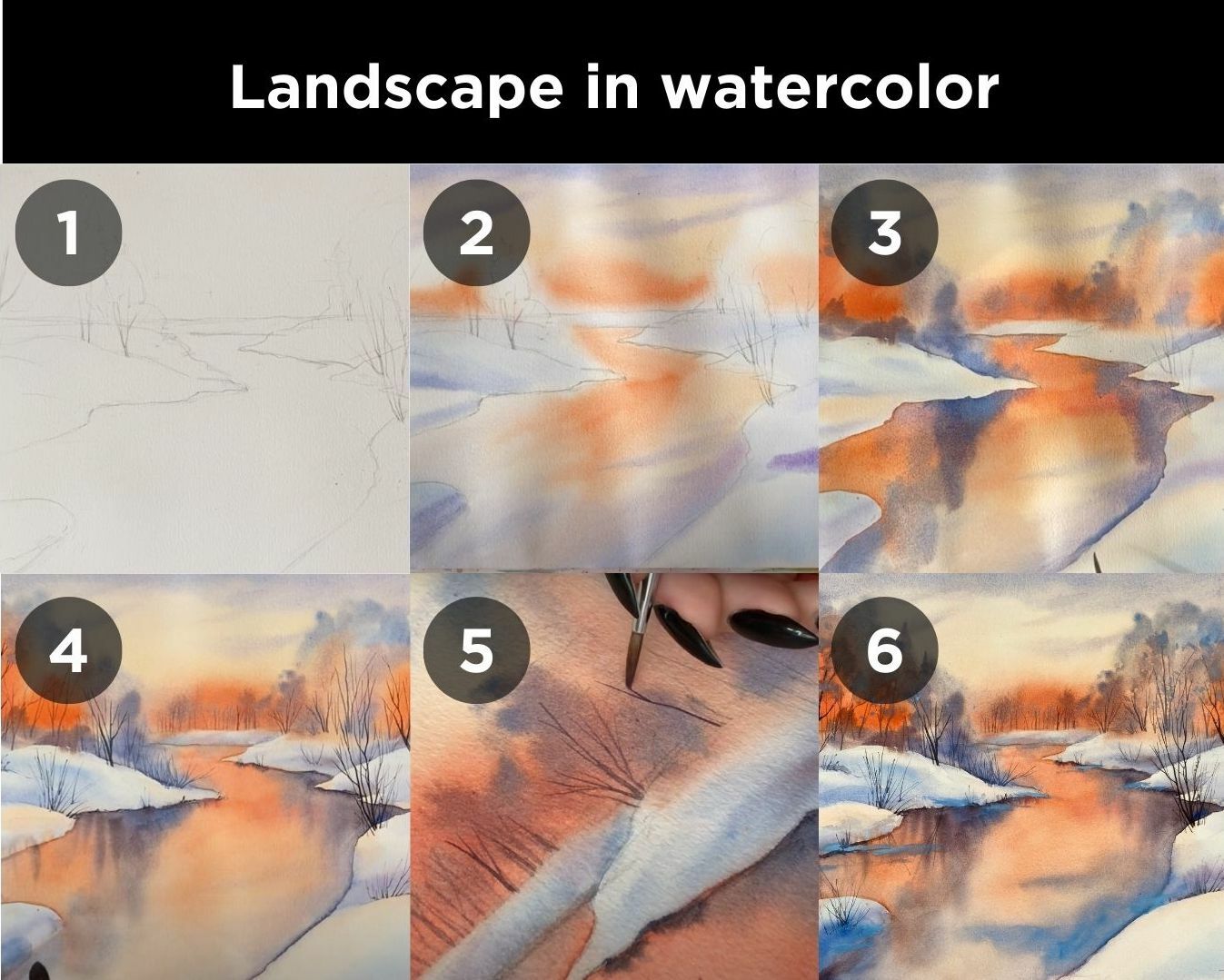 Step-by-step watercolor guide