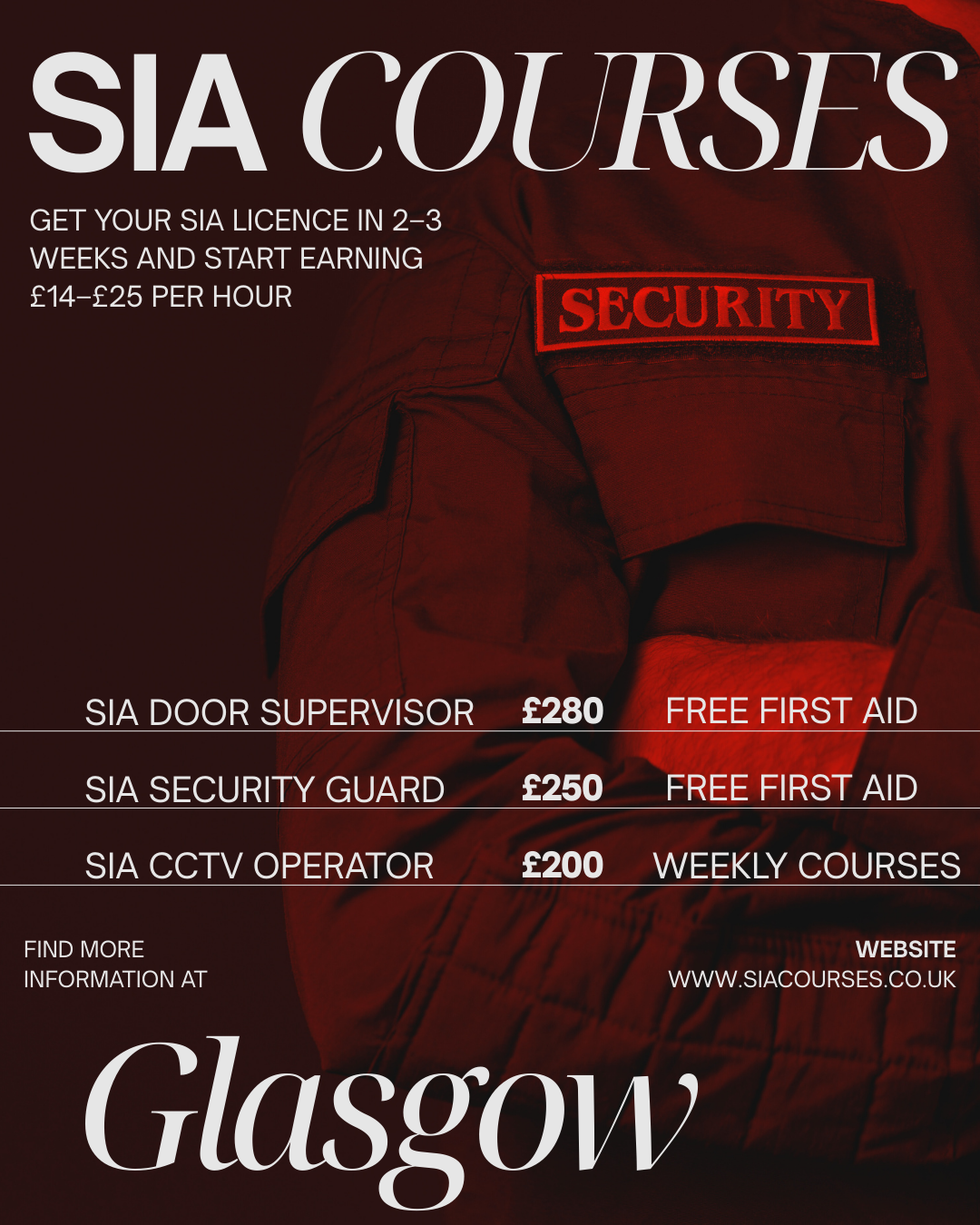 SIA Training Glasgow