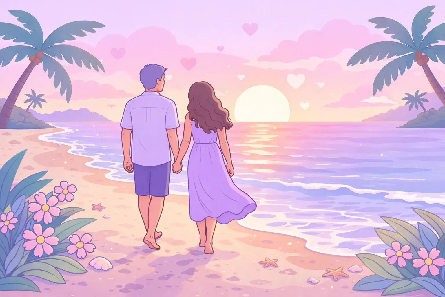 Пара проводит время в романтической обстановке