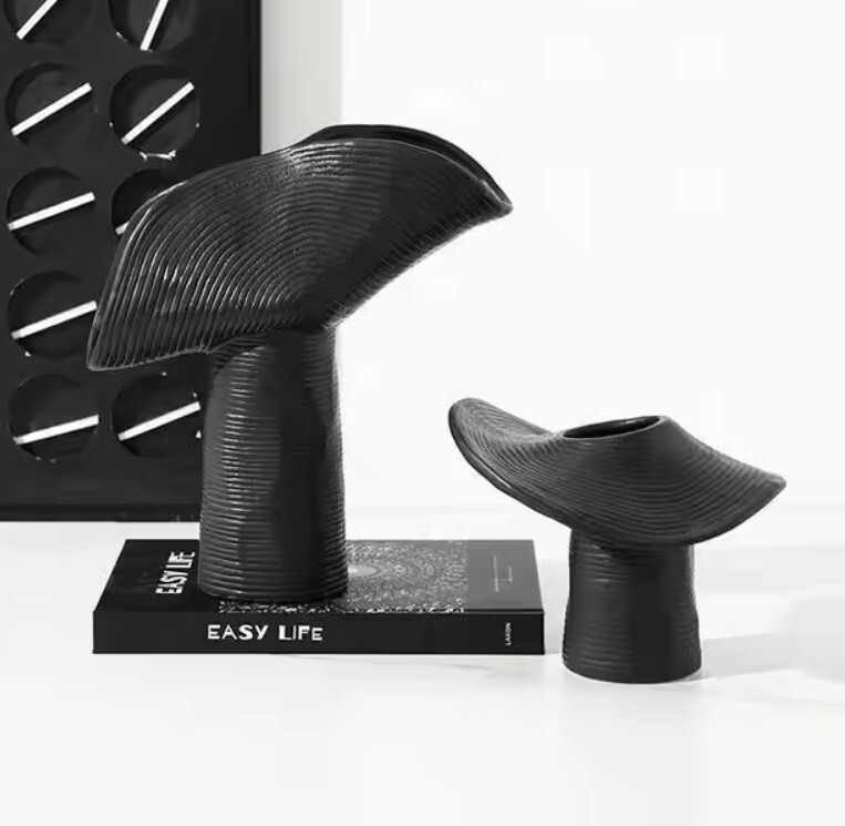 декоративные вазы из черной керамики