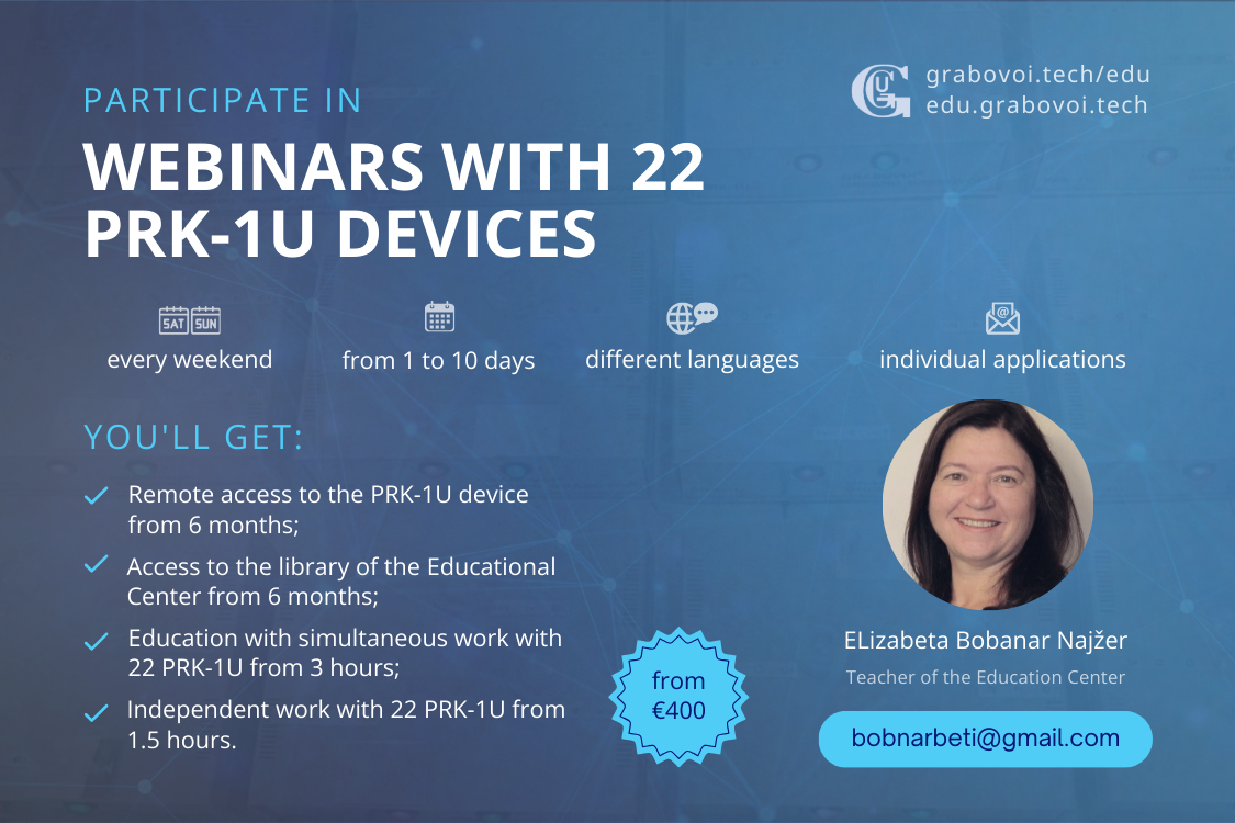 Seminars with 22 PRK-1U devices Elizabeta Bobnar Nayzher