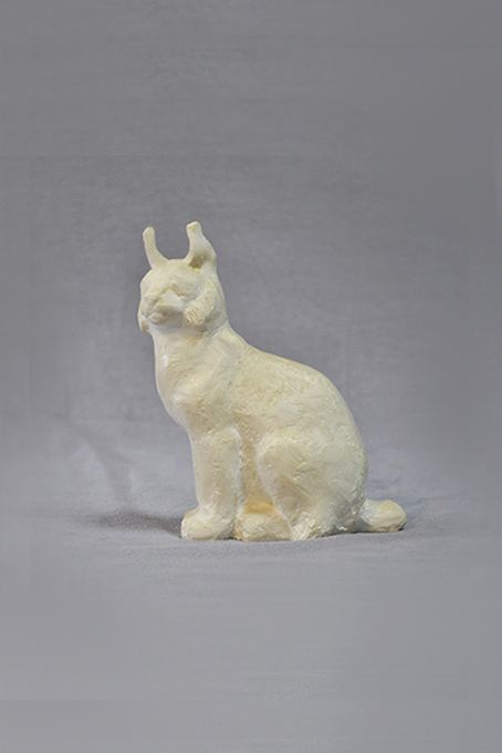 скульптура для сада рысь сидит