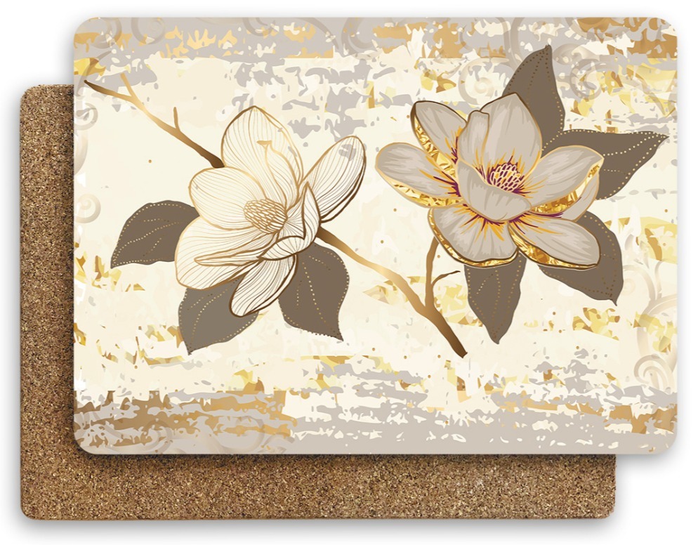 Салфетки сервировочные "Золотая магнолия" прямоугольные