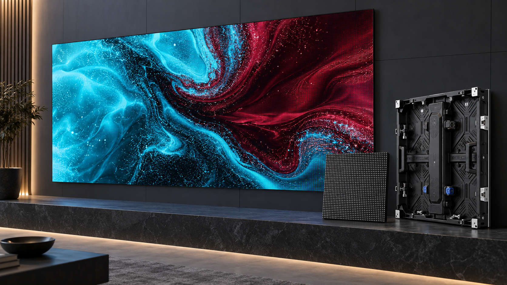 3D Рендер — LED-экран, кабинет и модуль