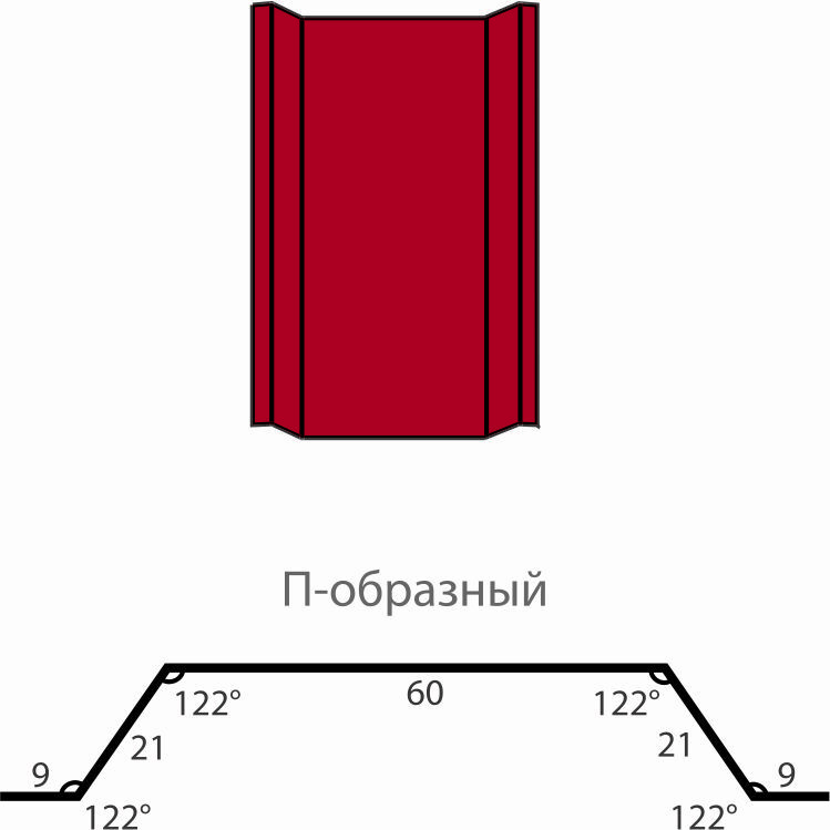 Металлический штакетник чертеж