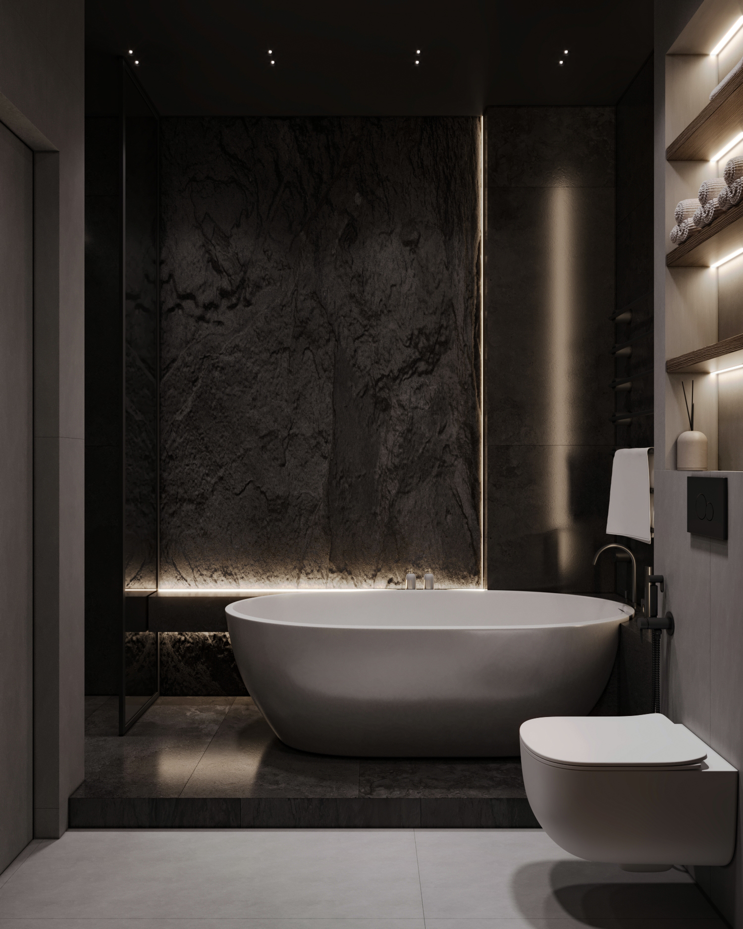 Дизайн гостевого санузла с легким современным интерьером