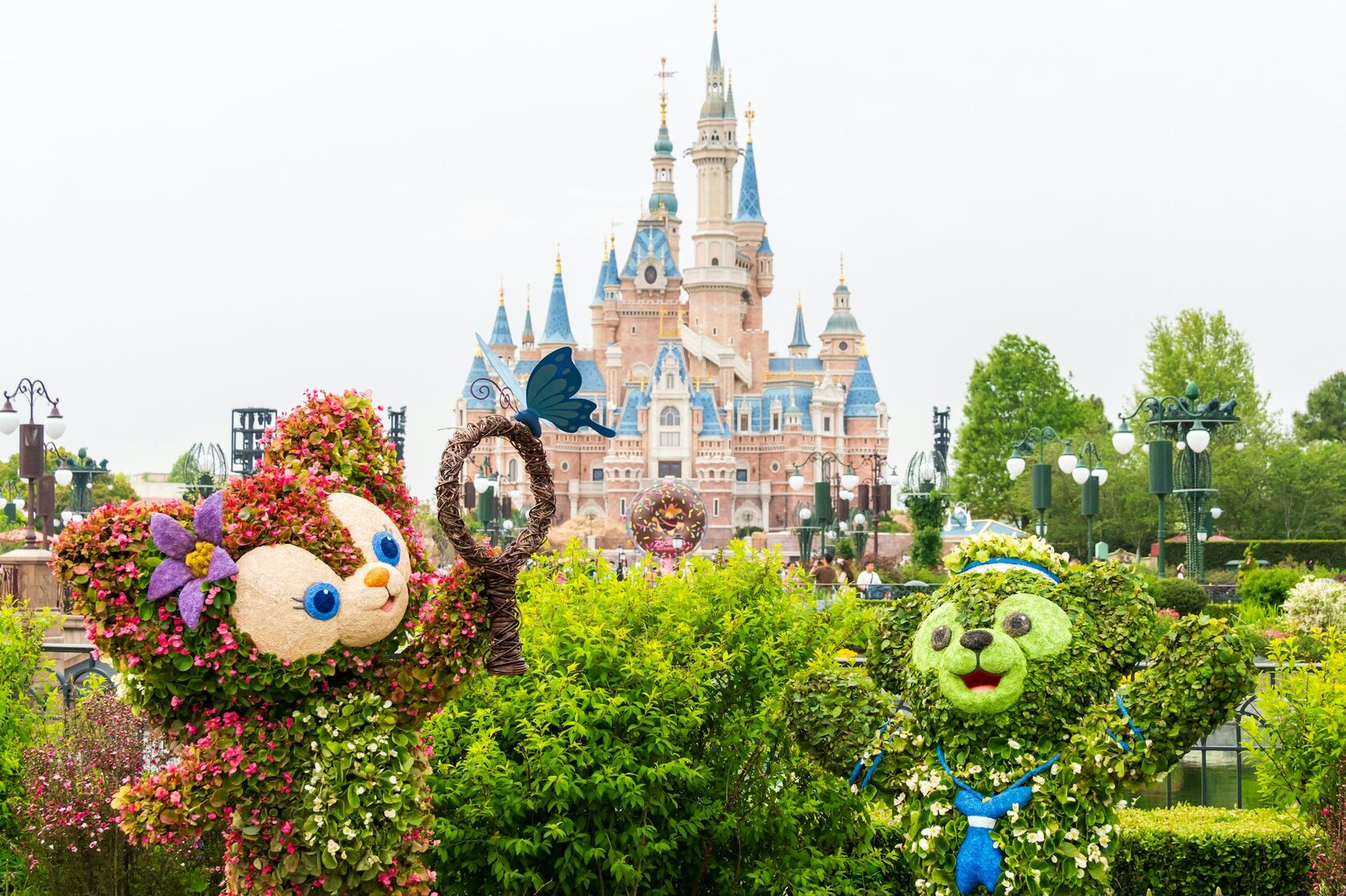 Shanghai Disneyland colorful parade characters