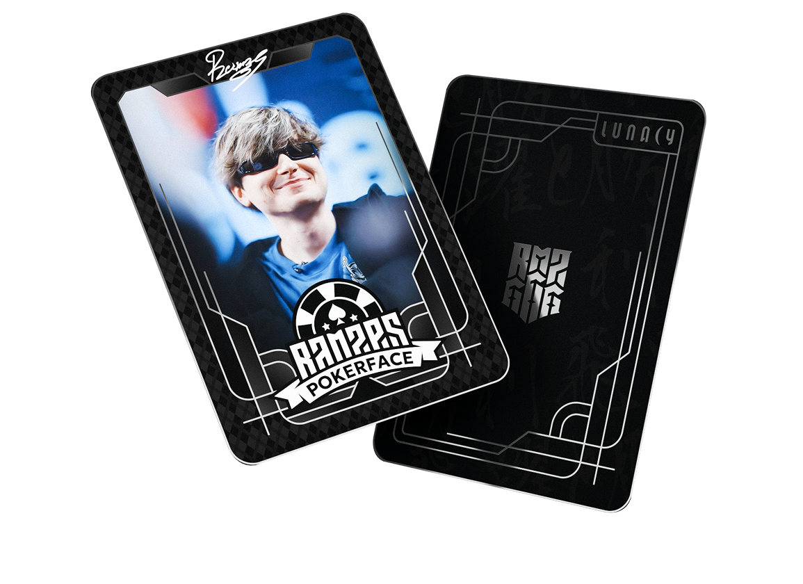 Коллекционная карточка RAMZES Pokerface, лицевая и обратная стороны