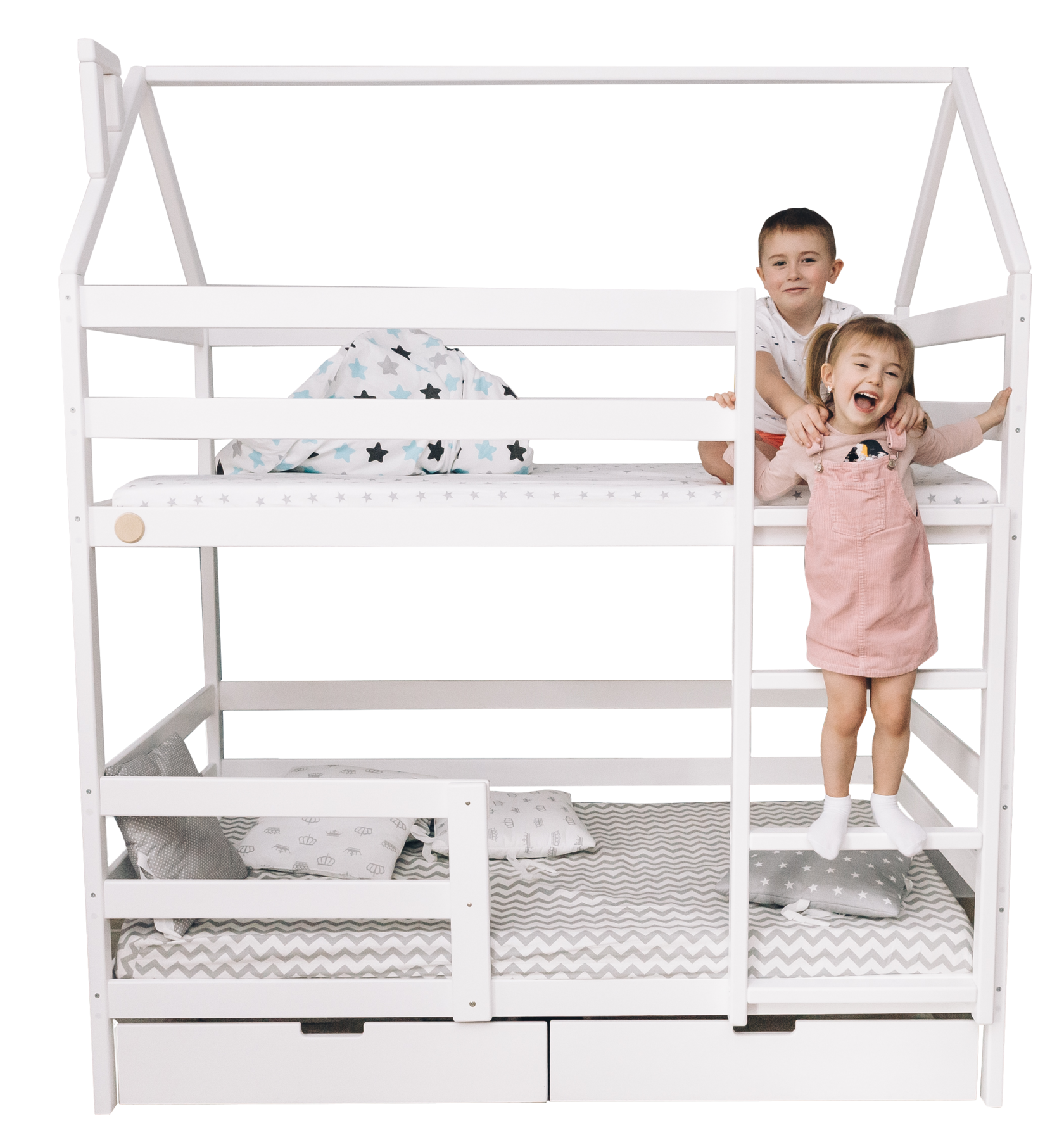 белого цвета, деревянная