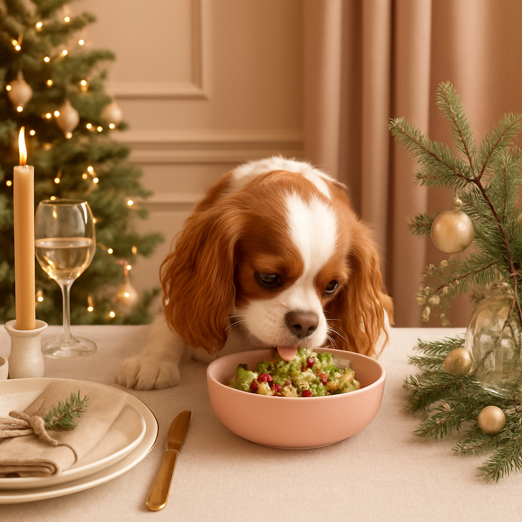 Не оставляйте собак в комнате с накрытым столом