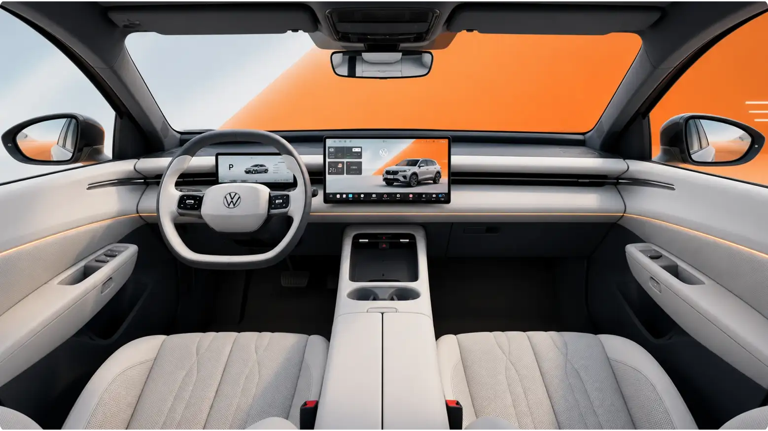 Интерьер Volkswagen ID.ERA 5X — салон и мультимедийная система