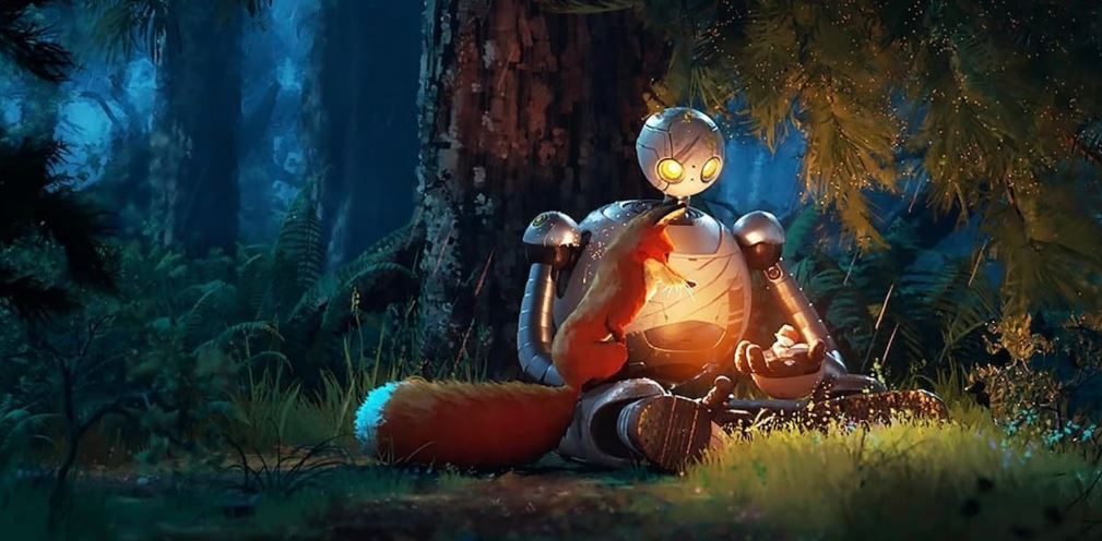 Кадр из мультфильма «Дикий робот» 2024