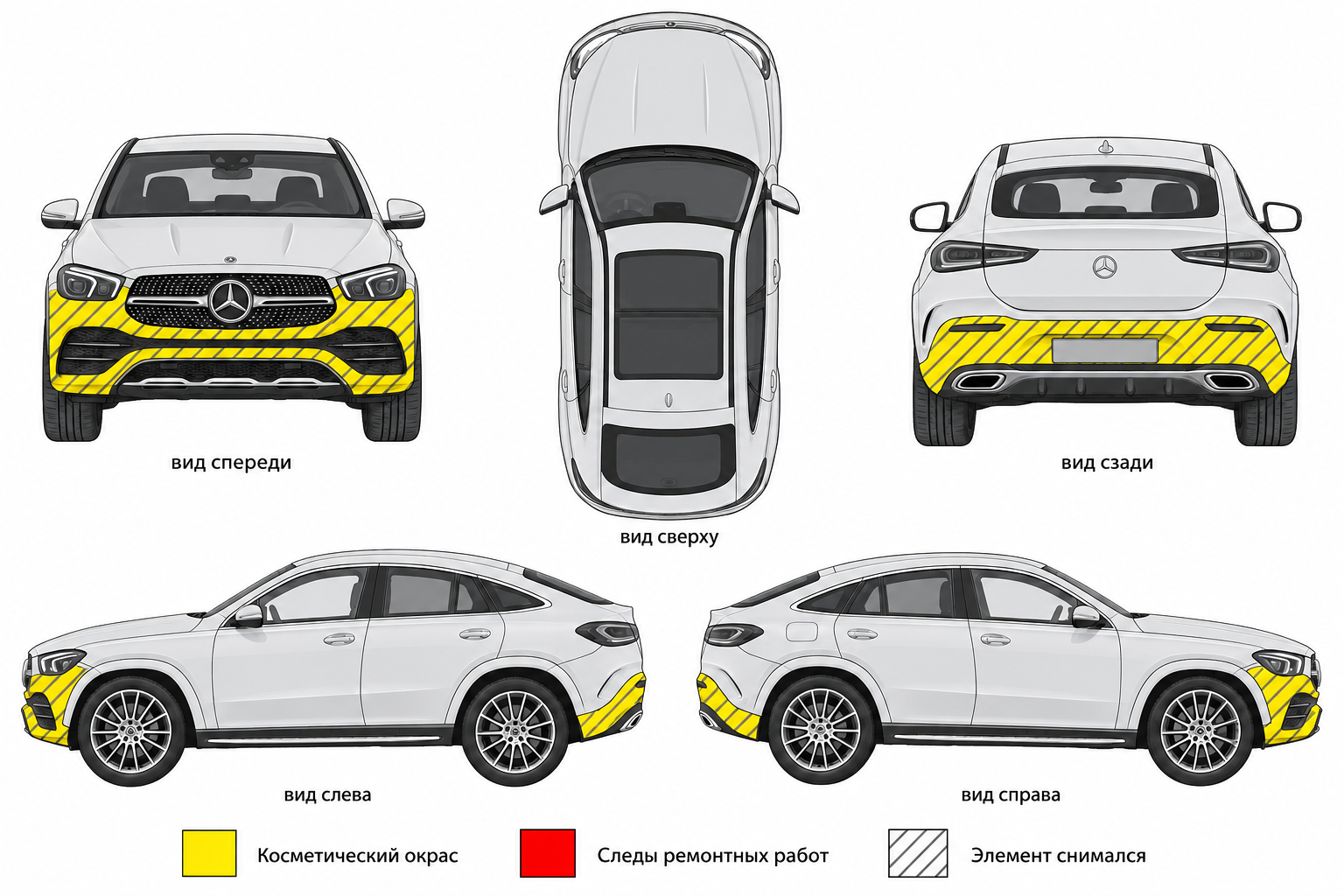 Карта ЛКП Mercedes-Benz GLE Coupe