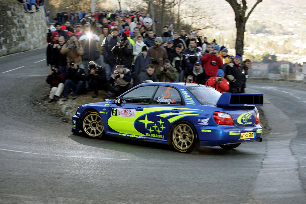 Петтер Сольберг и Фил Миллз, Subaru Impreza S10 WRC '04 (WT53 SRT), ралли Монте-Карло 2005/Фото: Subaru World Rally Team