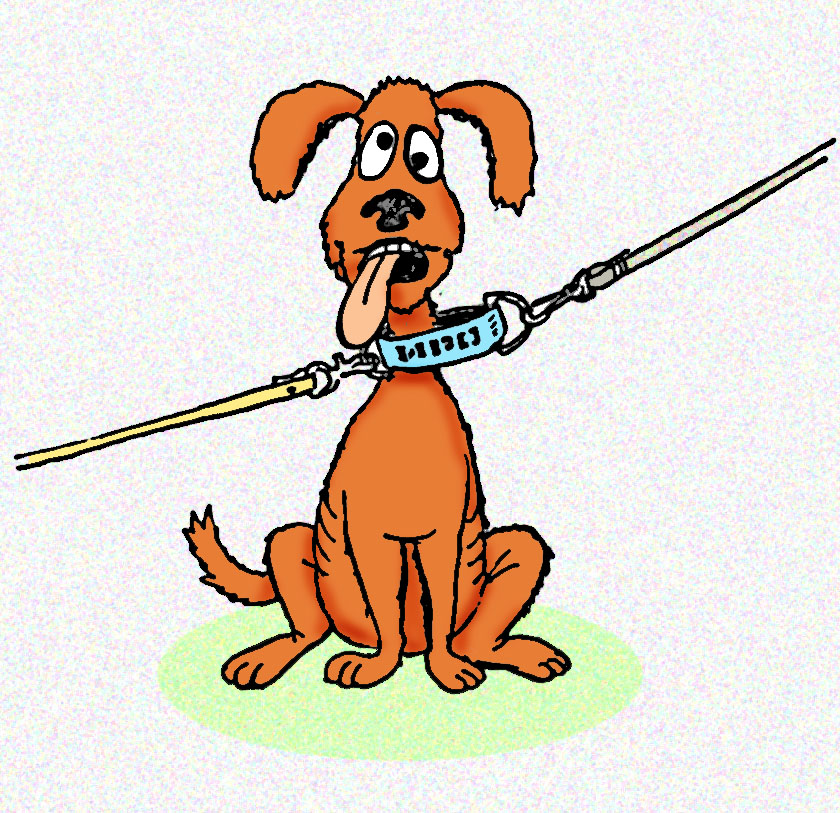 Картинка еврейского художника: собака, отвлекающаяся на кусок мяса, как образ урока Торы о цене собаки и верности заповедям.