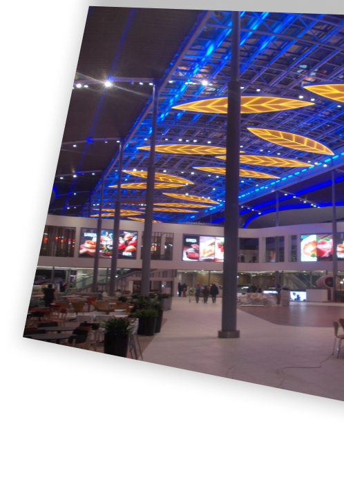 отделка фуд-корта в МЕГА Теплый Стан