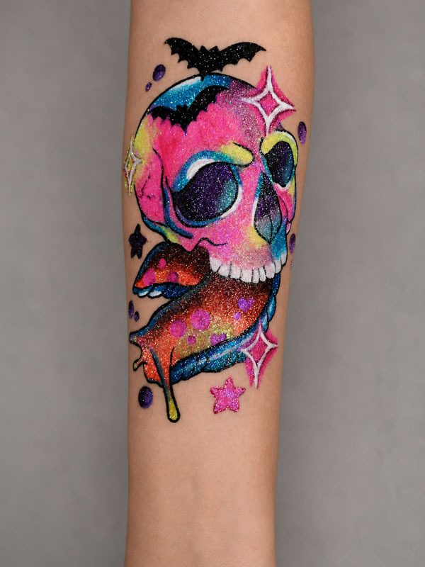 Glam tattoo on body