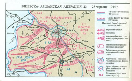 Бобруйская операция 1944 карта