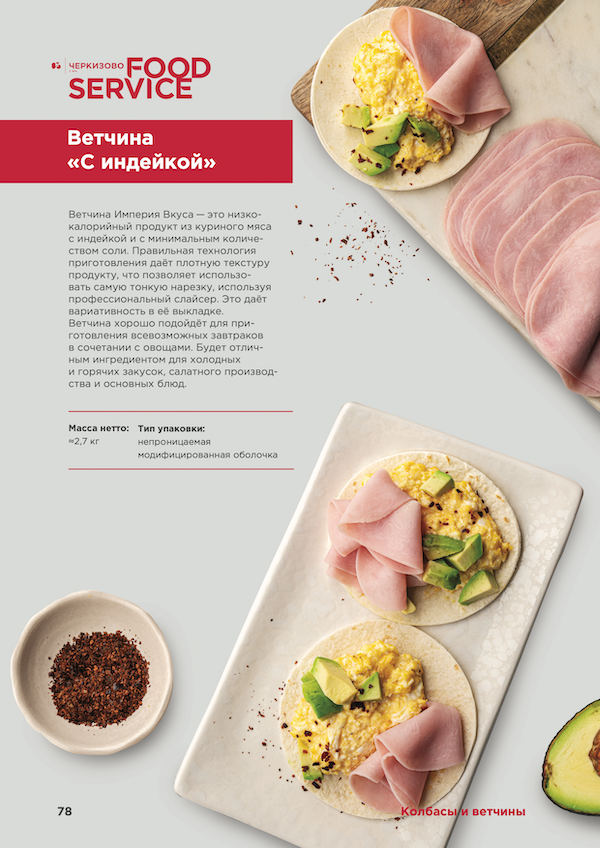 Ветчина с индейкой Черкизово Food Service