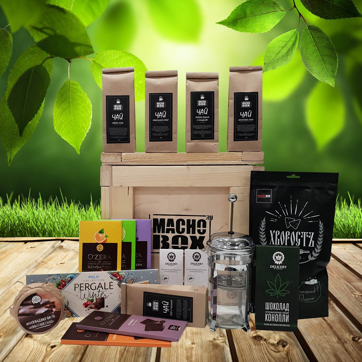 Чайный подарочный набор в подарок мужчине от Macho Box