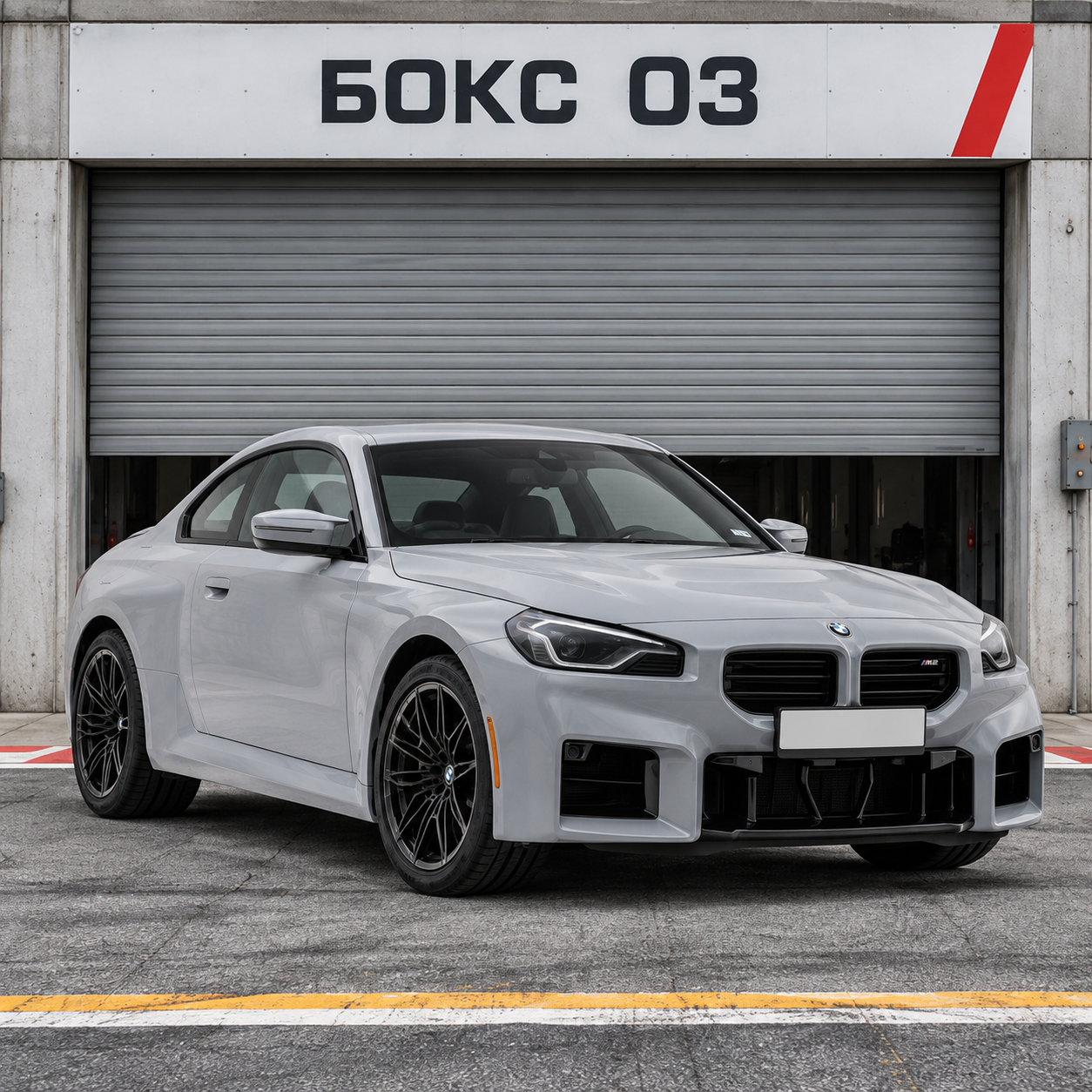 BMW M2 G87 у пит-бокса