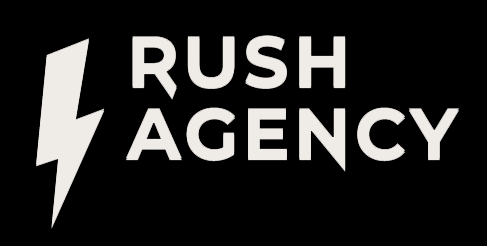 Site rush. Rush Agency. Rush Agency логотип. Influx логотип.