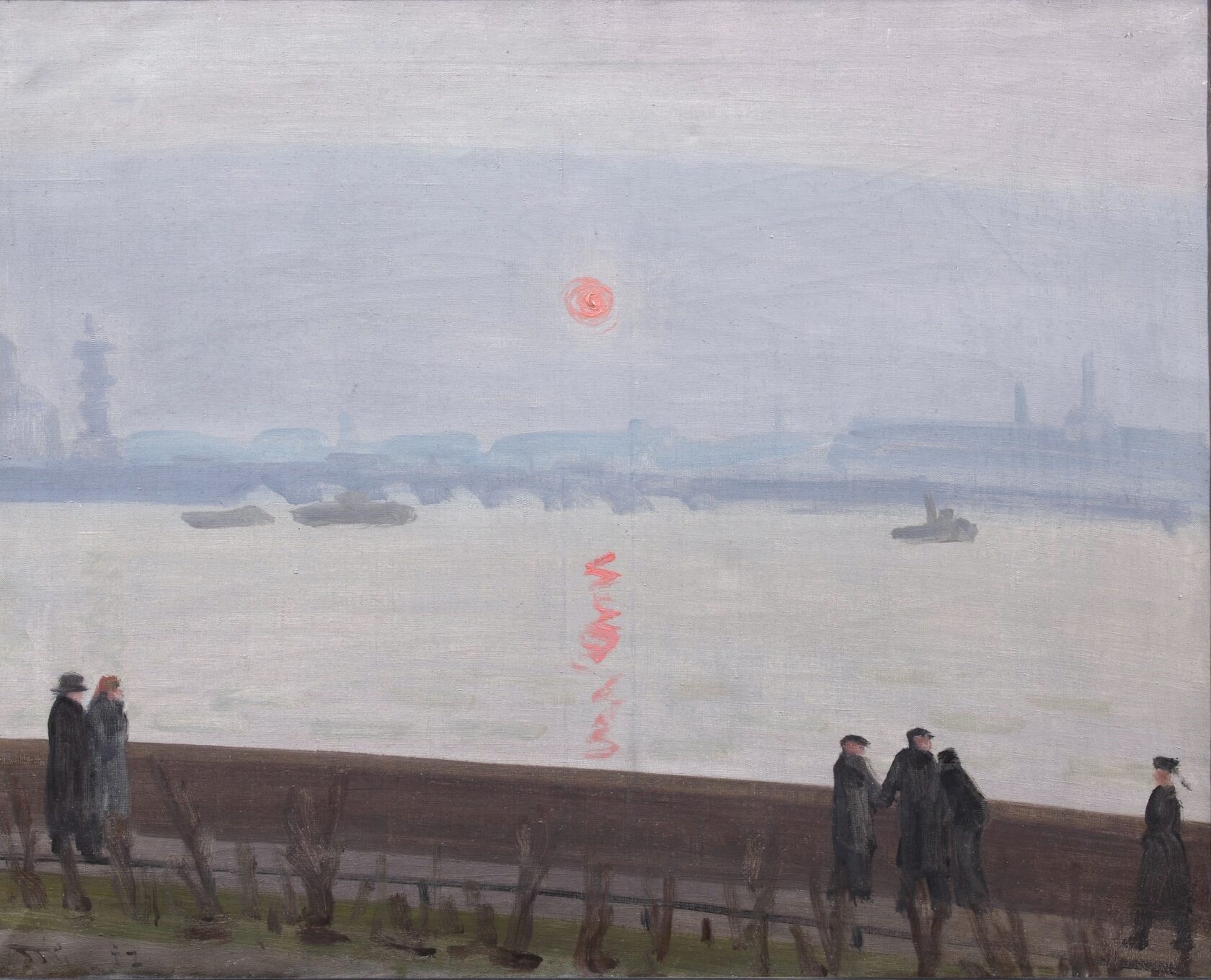 Нева. Закат. 1937 