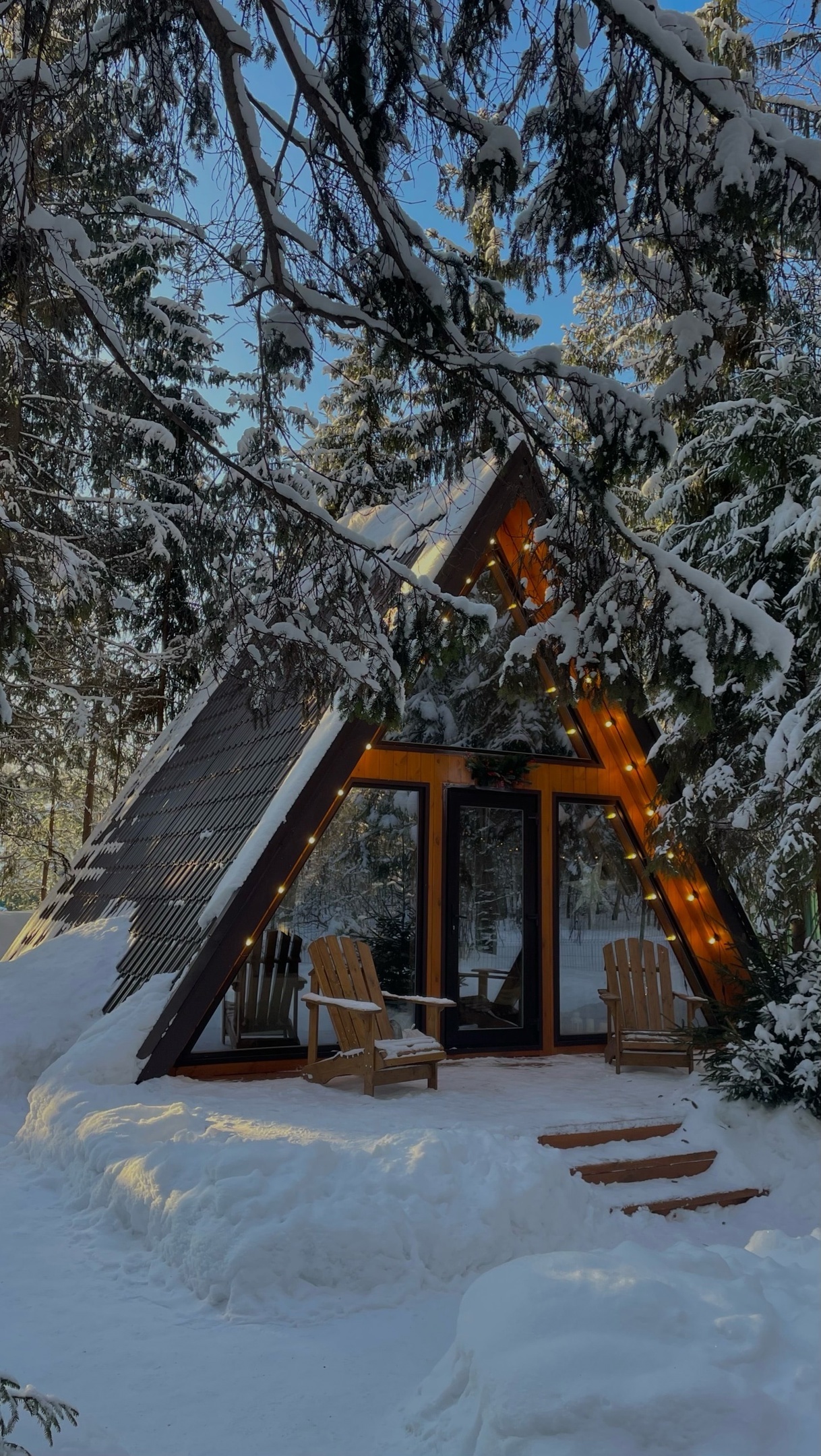 Домики в лесу A-frame