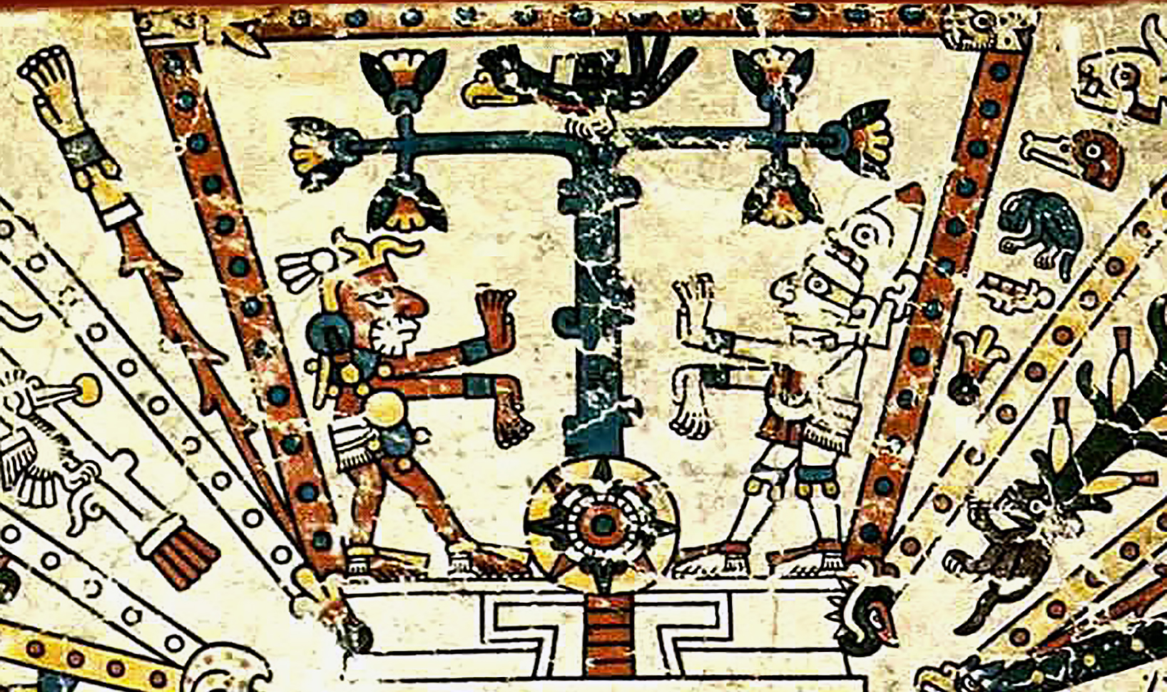 Восток. Фрагмент кодекса Фейервари-Майера. Ацтеки. Коллекция World Museum, Ливерпуль.