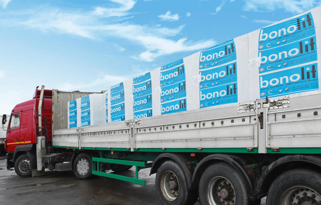 Bonolit. Газосиликатные блоки с доставкой и выгрузкой.