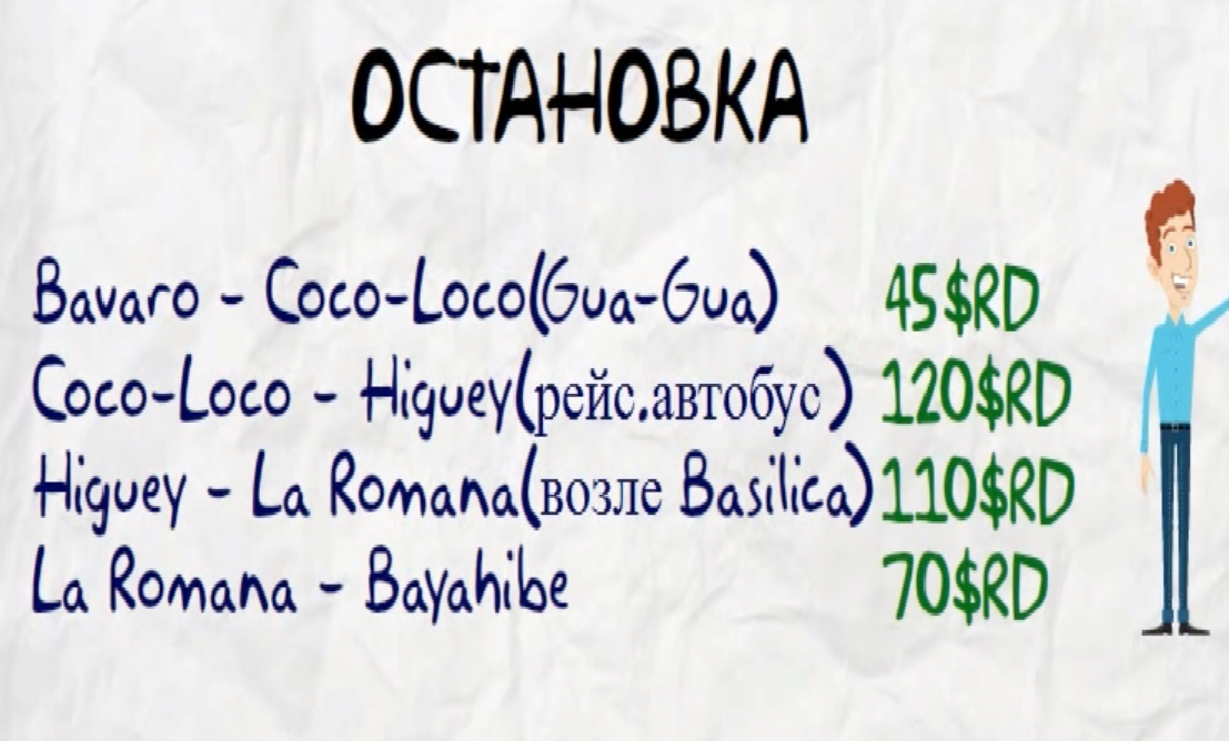 Рисунок - остановки в доминикане