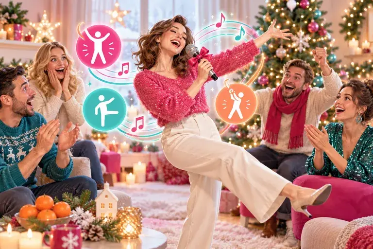 Тематическая иллюстрация к игре НОВОГОДНЕЕ КАРАОКЕ