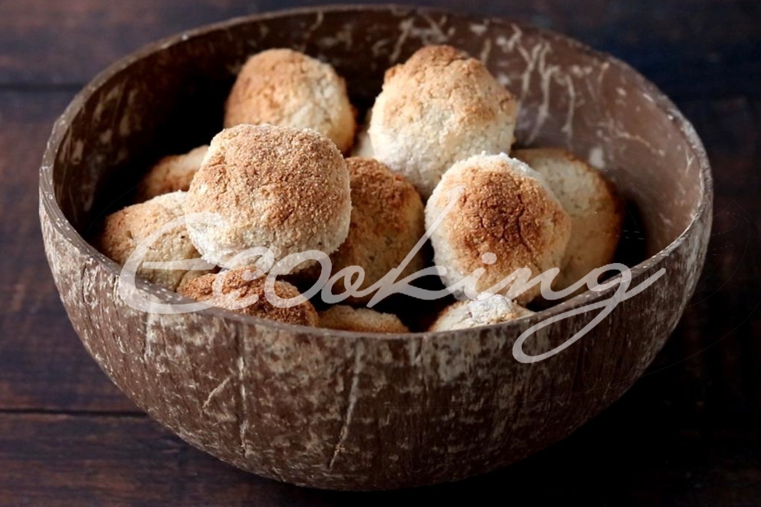Рецепт постного кокосового печенья из цельнозерновой муки