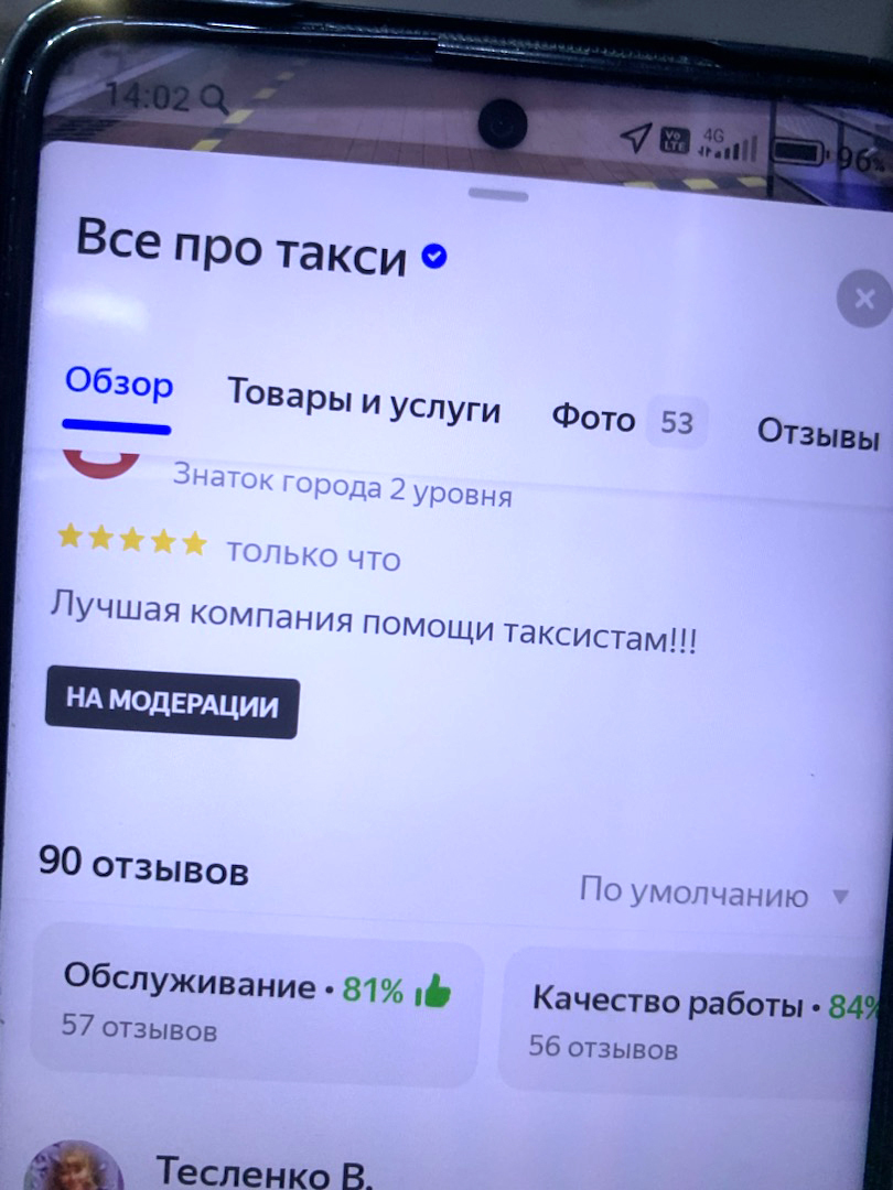 Отзывы о работе компании Все Про Такси