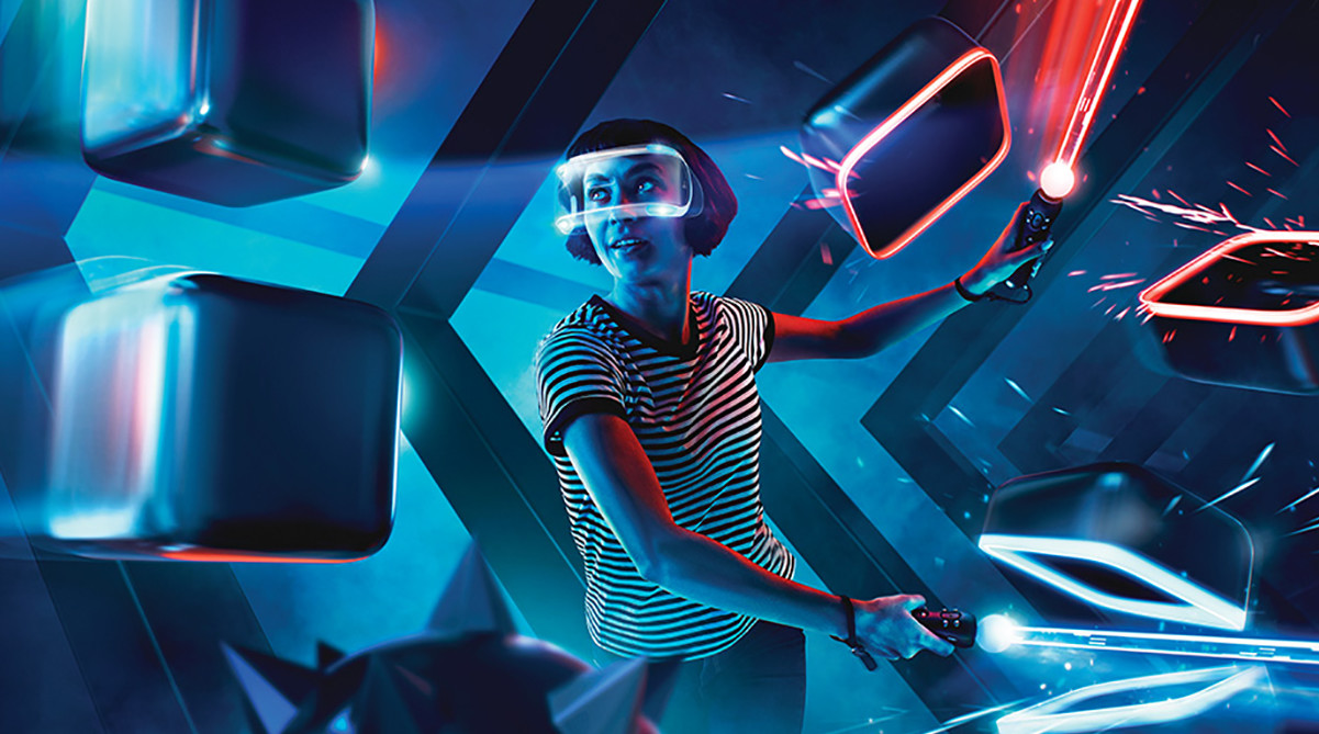 VR виртуальная реальность Beat saber