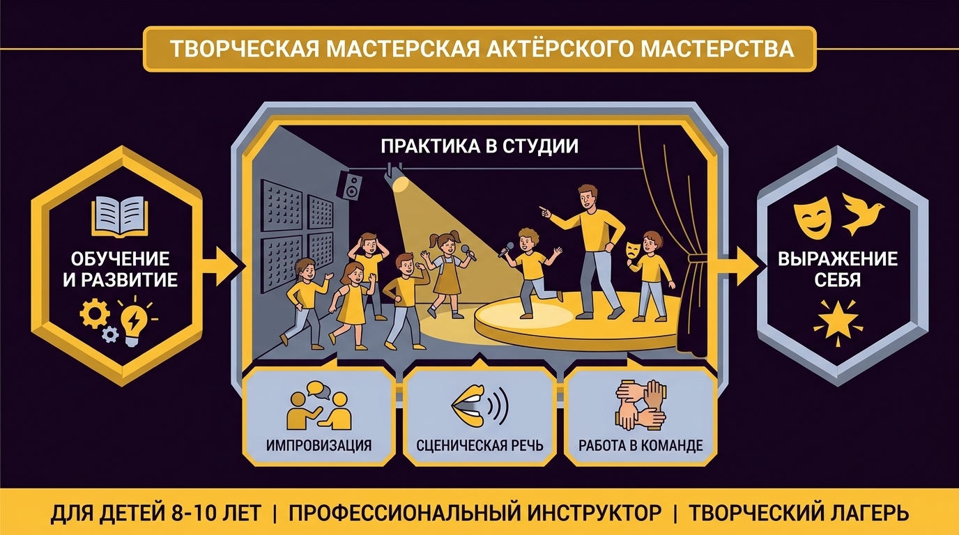Мастер-класс по актерскому мастерству в лагере с творческой программой - малая группа