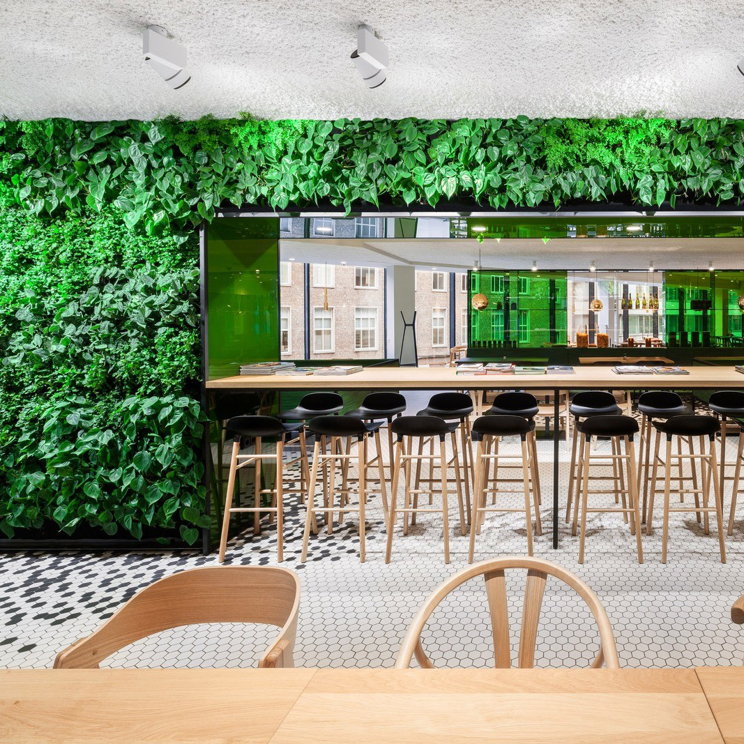 Greener кафе. Зелень в интерьере ресторана. Ресторан в эко стиле. Стена из зелени в интерьере ресторана. Интерьер кафе в зеленых тонах.