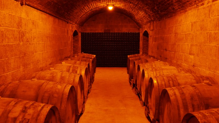 Champagne J.M. Labruyère underground cellar