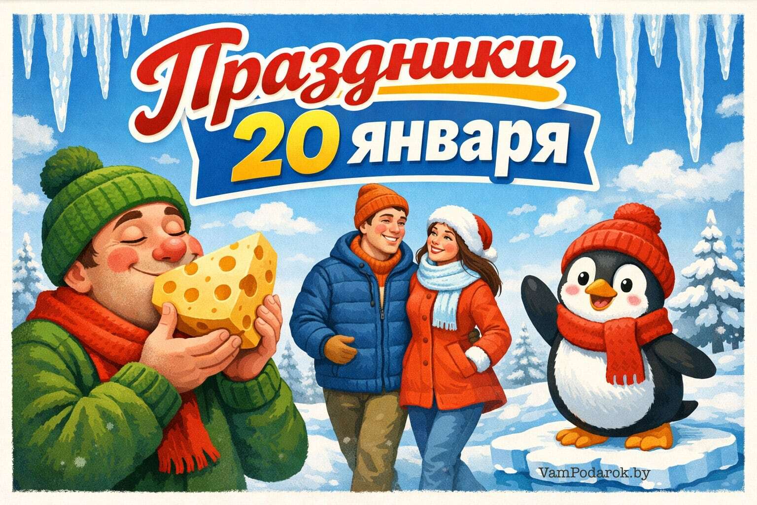Праздники 20 января 2026 года – открытки и картинки