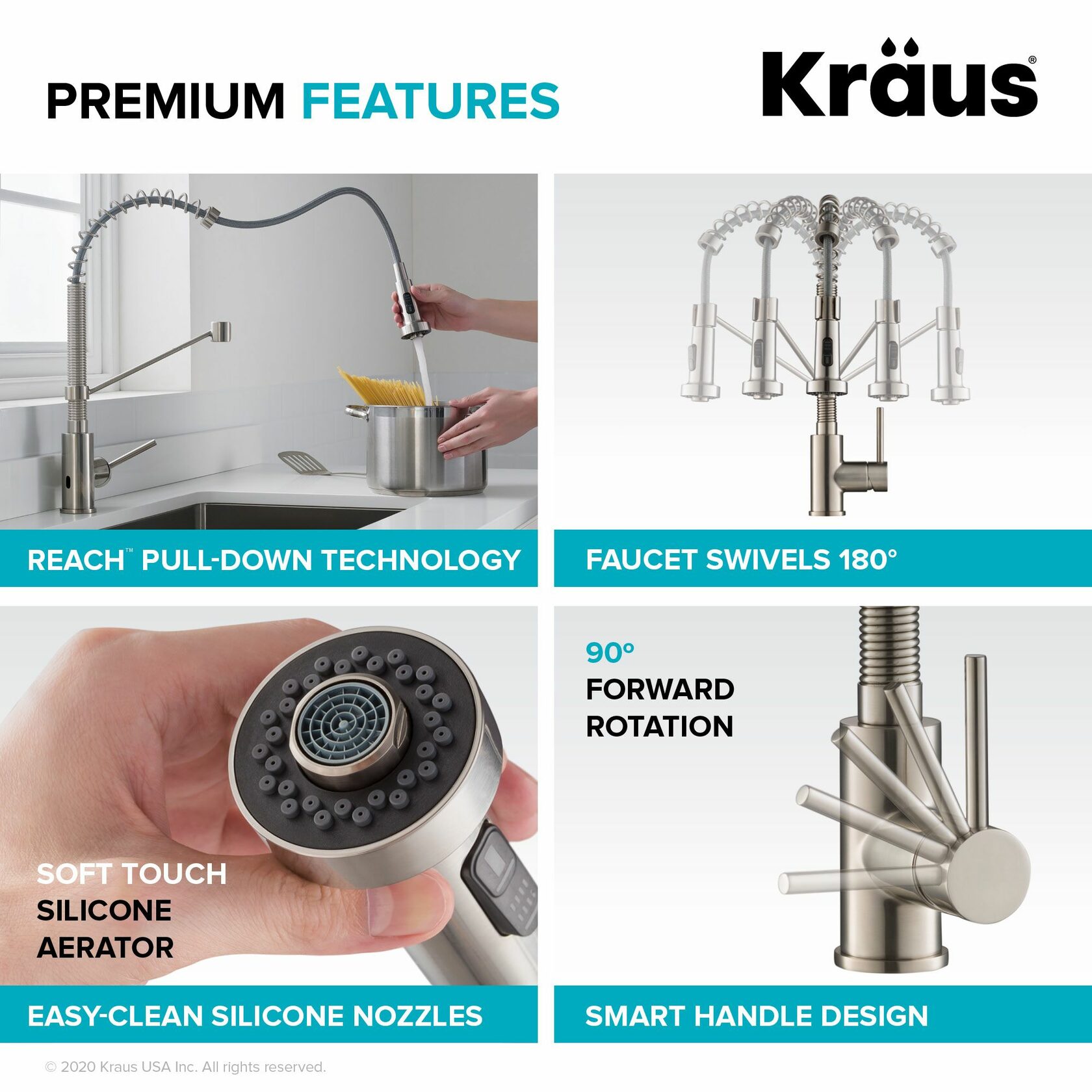 Кухонний змішувач Kraus KSF-1610MB - изображение 12