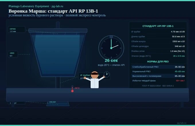 Воронка Марша для буровых растворов: стандарты, конструкция и практика измерений