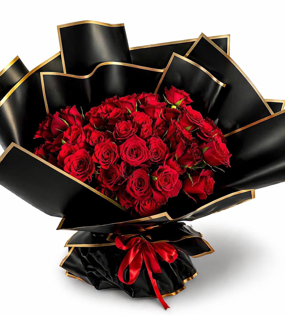 Luxury romantic flower bouquet with roses for delivery in Morocco