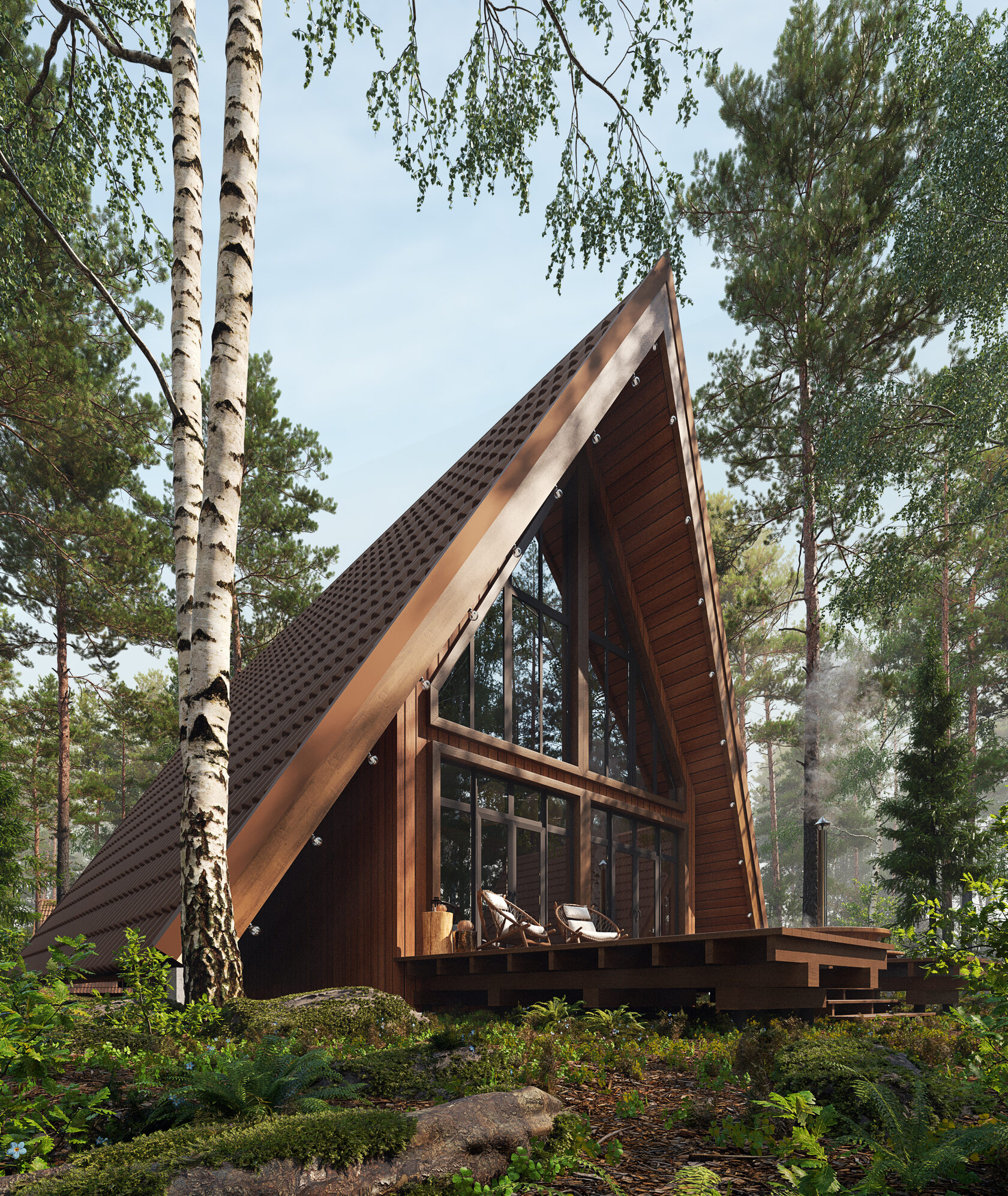 3д визуализация дома, 3д визуализация коттеджа, 3д визуализация виллы, архитектурная визуализация