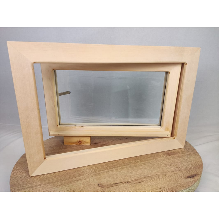 окно кедр прозрачный стеклопакет