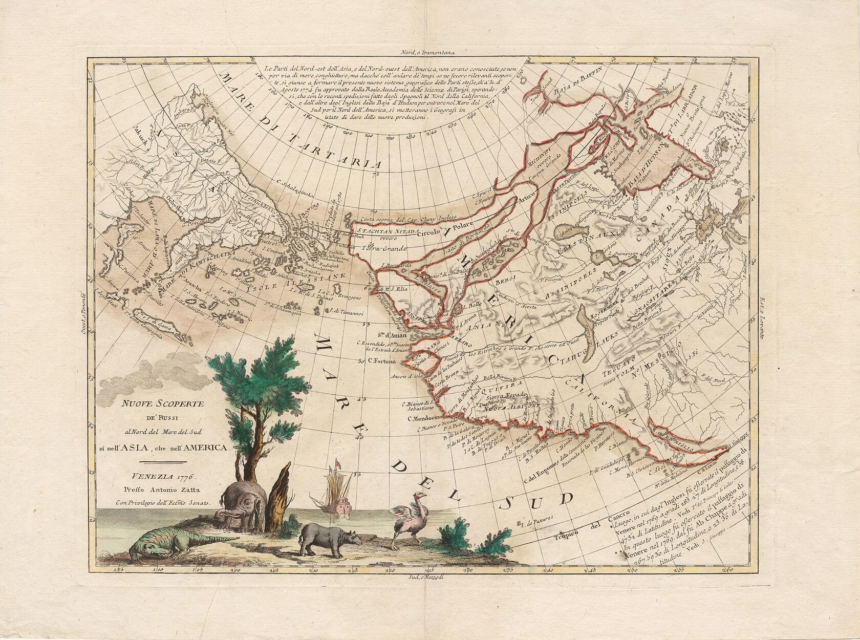 Cartographer Antonio Zatta included the Lake de Fonte on this 1776 map.