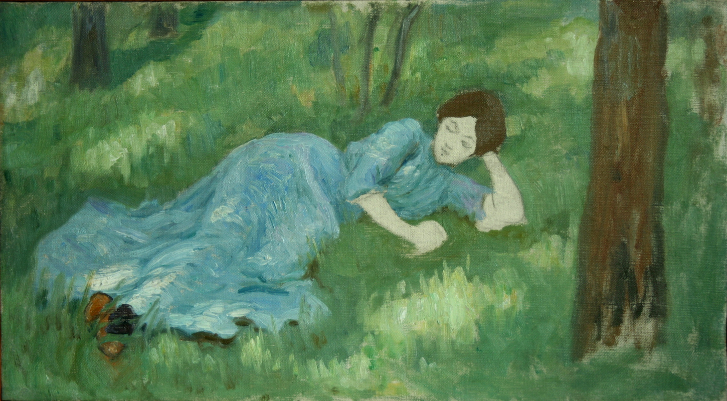 Рерберг Ф.И. Девушка на траве. 1900–1910-е