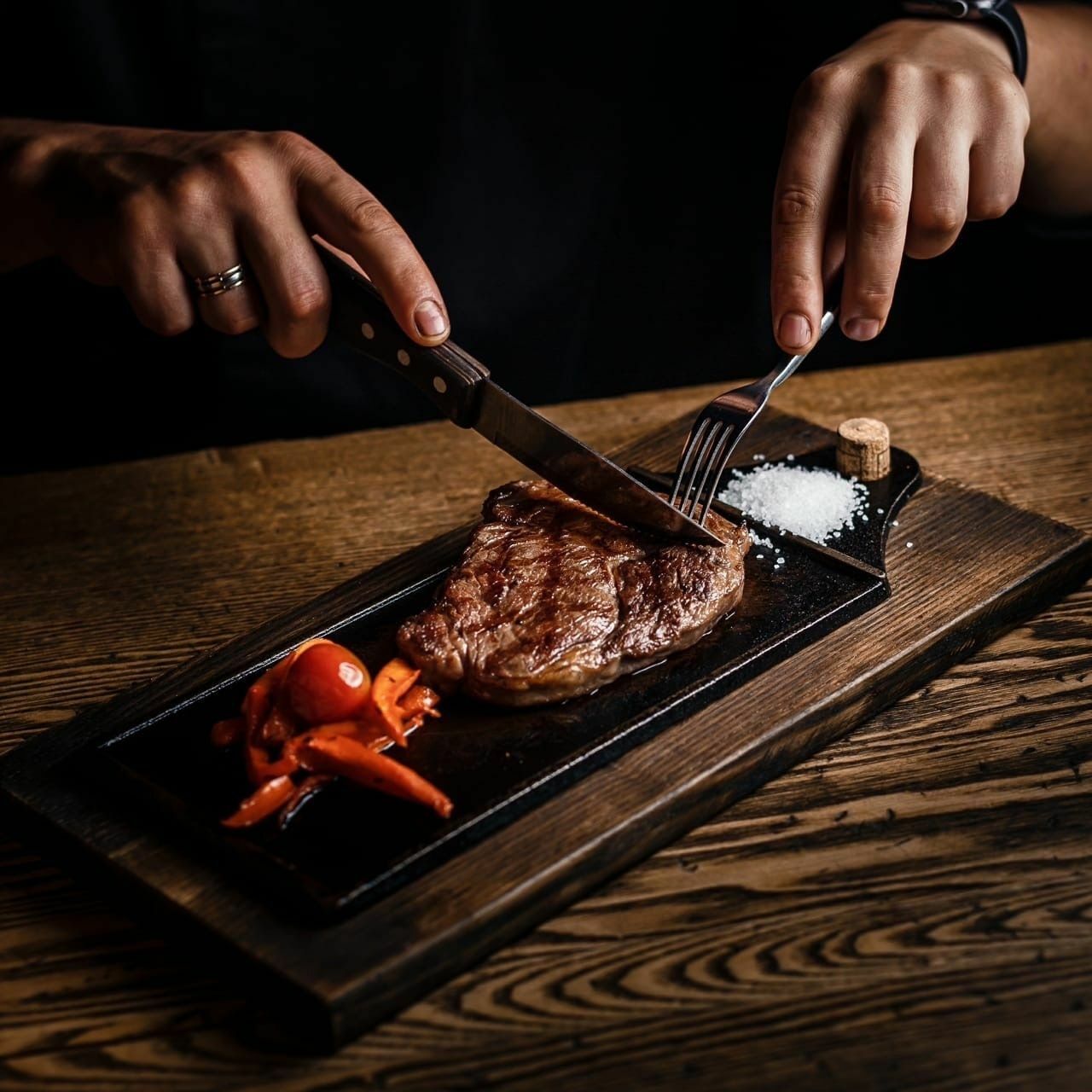 残酷的肋眼牛排