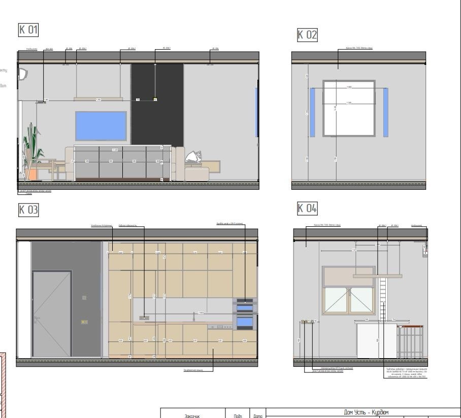 Развертки стен