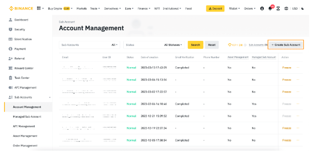 Binance Create Sub Account